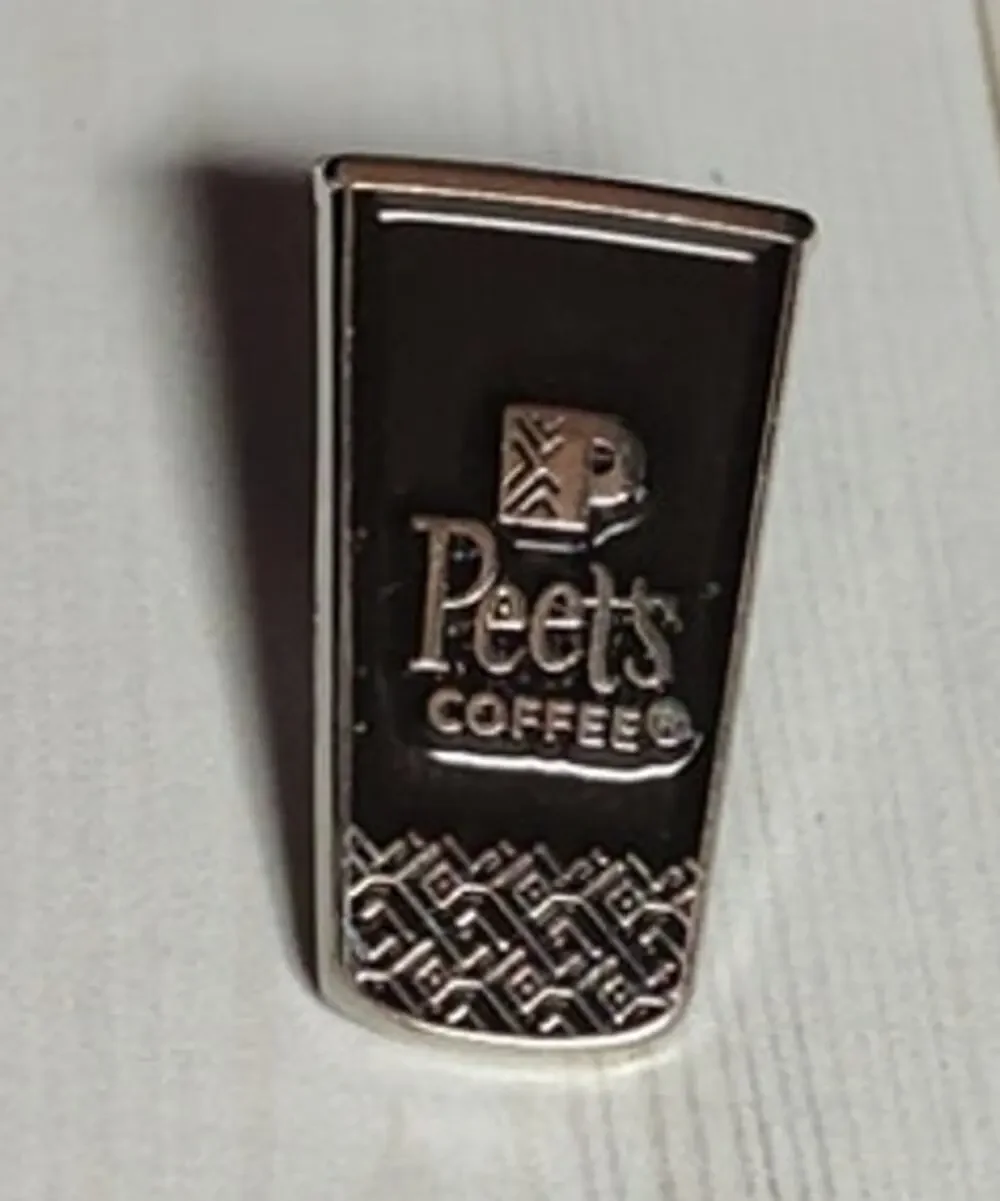 Peet's Coffee Lover Pin Logo To Go Coffee Cup Lapel Hat Badge